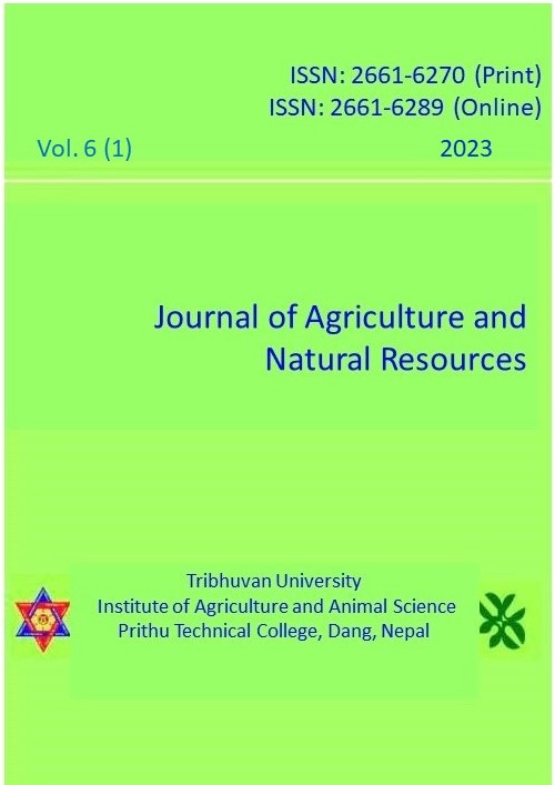 					View Vol. 6 No. 1 (2023): Journal of Agriculture and Natural Resources
				